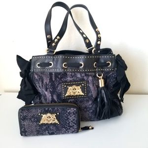 Juicy Couture Velour purse and wallet